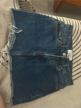 Reformation Blue Denim skirt dark wash
